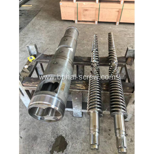 Conical Screw Twin and Barrels for Extrusion